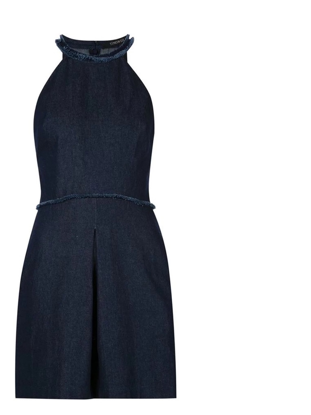 Timo Weiland Dark Navy Halter Denim Dress